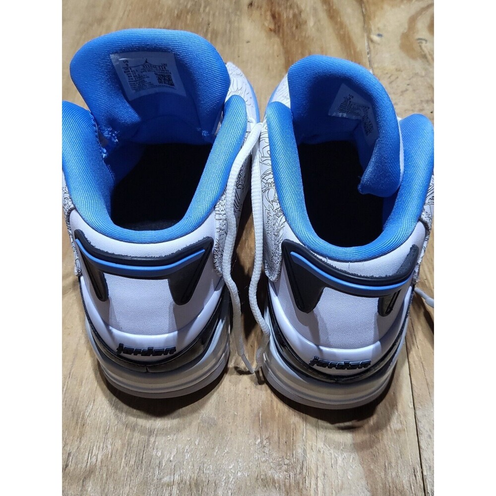 Nike Air Jordan Dub Zero Black White UNC Blue 311046-114 Men 9 - Picture 5 of 10